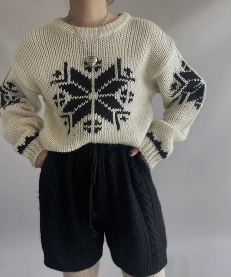 【USED】 Nordic Wool Knit Top/ 231026-006