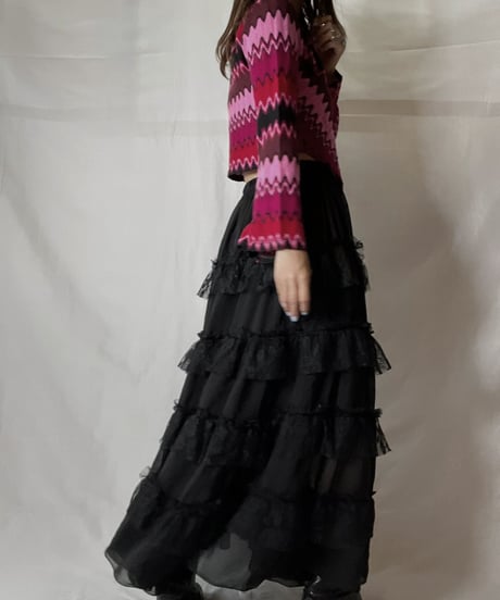 【USED】  Crochet Knit L/S Top⑥/211014-045