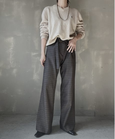 【USED】  Plaid Pants/220220-046