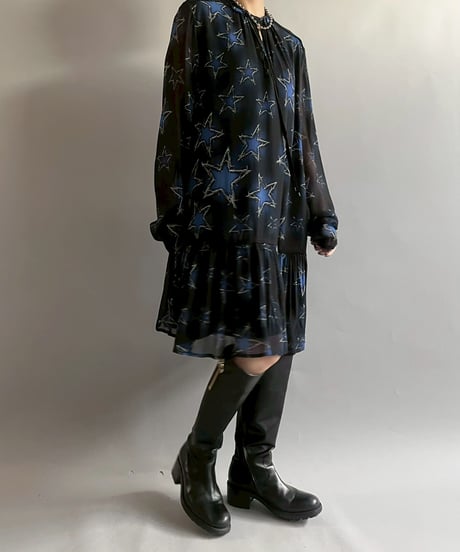 【USED】 Star Design Sheer One-Piece  /251012-003