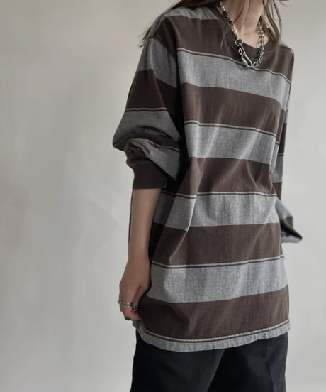 【USED】 Chaps Long Sleeved Striped T-shirt / 220618-014