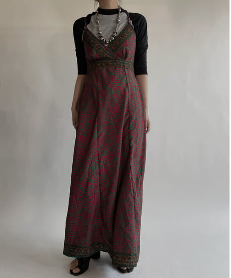 【USED】 Ethnic Printed Camisole One-piece / 220528-016