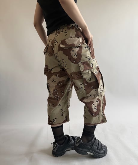 【USED】 Military Camouflage Cut off Shorts  / 250614-002
