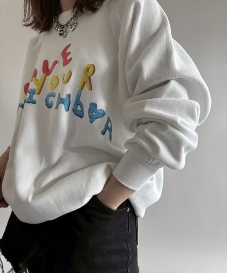 【USED】 END IS NEAR 90's Fruit of the Loom L/S Sweat Top /250329-025