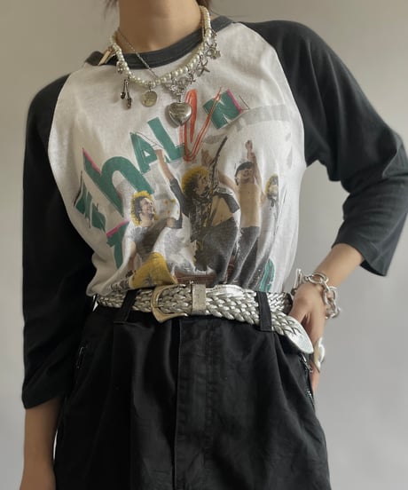 【USED】 80's VAN HALEN Raglan T-Shirt  /240606-001