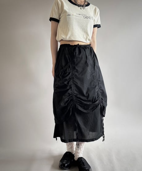 【USED】 Drawcord Design Skirt /250802-006