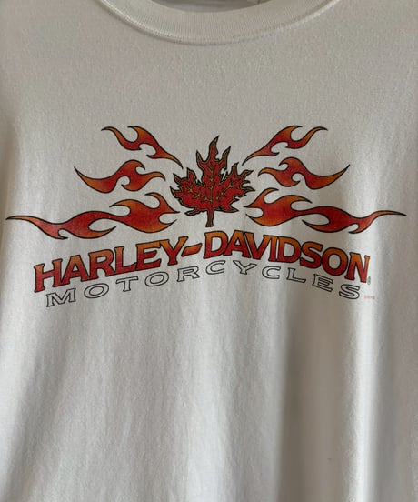 【USED】 HARLEY DAVIDSON Fire Pattern Sleeve L/S T-Shirt / 260607-002