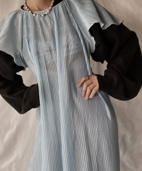 【USED】   Poly Pleats S/S One-piece/210926-002