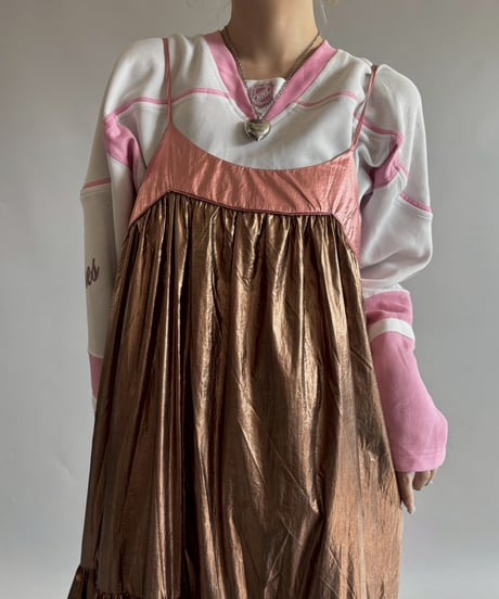 【USED】 Shiny Gather Camisole One-Piece /251012-032