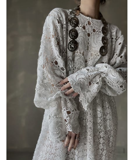 【RE;CIRCLE】 RE Crochet L/S One-piece⑤/20220317-025