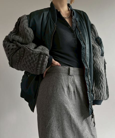 【RE;CIRCLE】 RE MA1 × Alan Knit Jacket / 251225-001