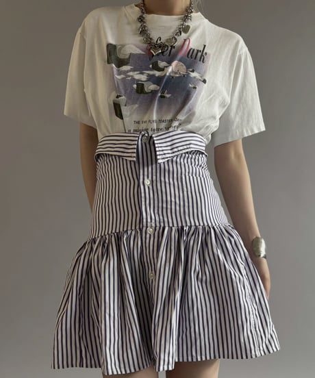 【RE;CIRCLE】  RE Stripe Shirt Mini One-Piece / 260611-006
