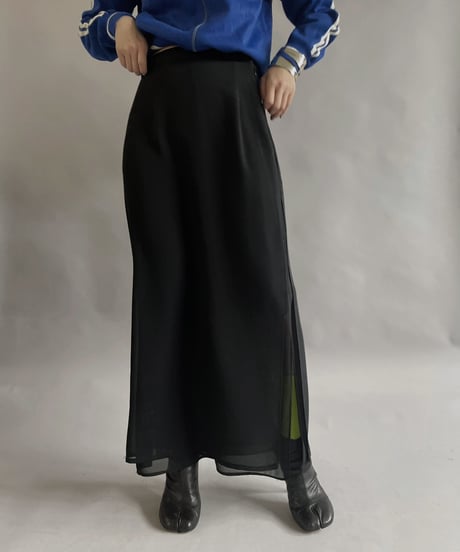 【USED】 Poly Slit Skirt / 230318-025