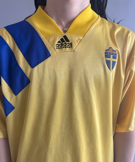 【USED】 adidas SWEDEN Soccer Shirt /240603-074