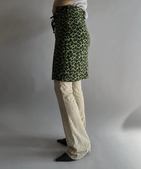 【USED】 Leopard Patterned Mini Skirt/  240224-021