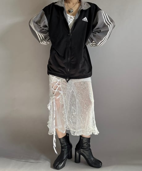 【USED】 Lace Patterned Lame Camisole Long One-Piece /241207-040