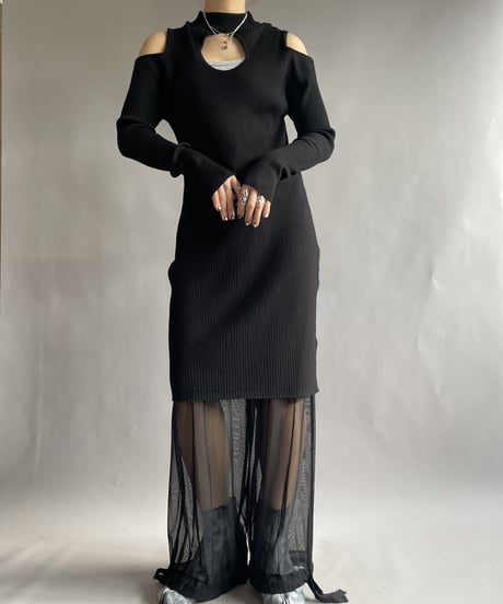 【USED】 Long Sleeved  Knit One-piece / 221217-015