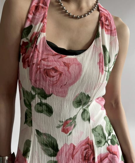 【USED】 Flower Pattern Camisole One-Piece / 250726-013