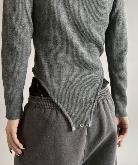 【RE;CIRCLE】 RE Rib Knit Leotard Top / 260205-019