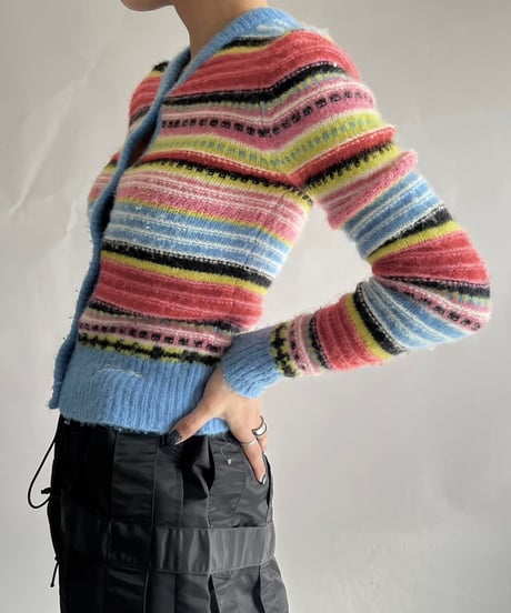 【USED】  GANNI Patterned Knit Cardigan /241214-025