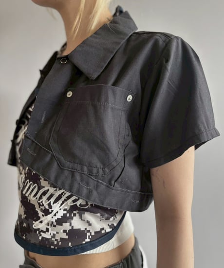 【Chinatsu Aoyama】 RE Makers Shirt Charcoal Black / 260702-025