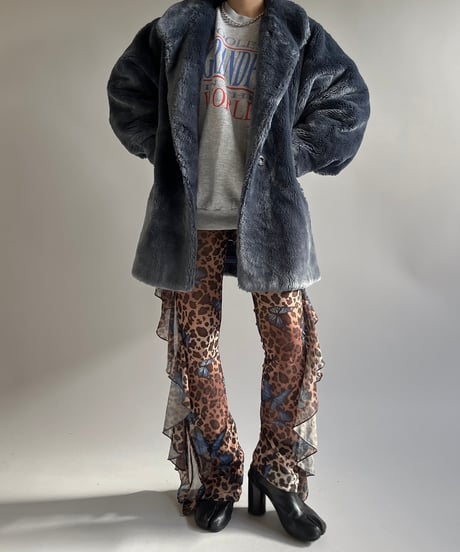 【USED】 JOUR Leopard Patterned Sheer Pants /250104-029