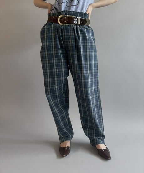 【USED】 Check Pattern Pajama Pants /260523-011