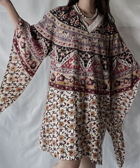 【USED】  Ethnic L/S Top/210921-041