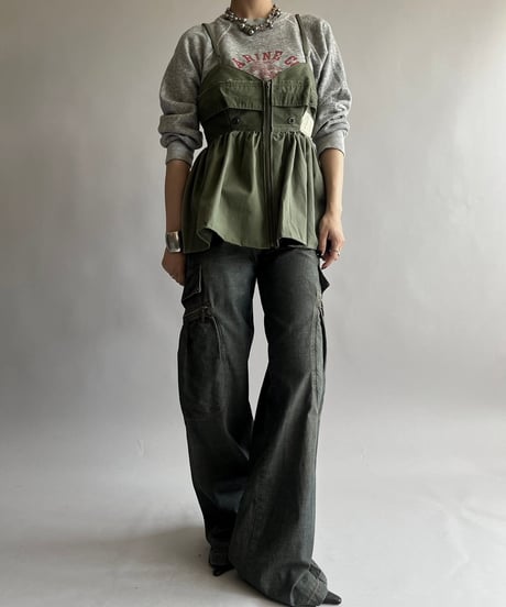 【RE;CIRCLE】 RE ARMY Zip Corset Bustier/ 250508-005