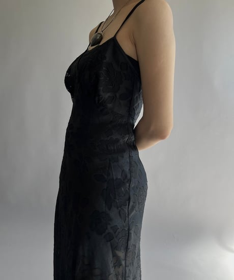 【USED】 Flower Patterned Camisole Long One-Piece/25227-005