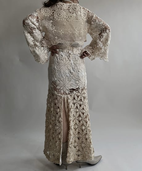 【RE;CIRCLE】 RE Crochet Lace Shirt Tops / 220427-014