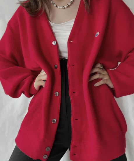【USED】   LACOSTE Knit Cardigan①/210930-017