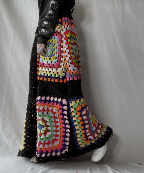 【RE;CIRCLE】 RE Granny Knit Long Skirt②/211014-013