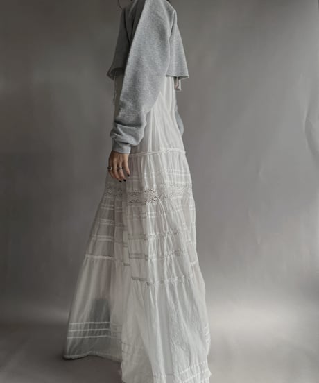 【USED】 White Cotton Camisole One-piece / 221203-032