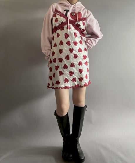 【USED】 Heart Pattern Lingerie Camisole /251206-003