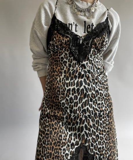 【USED】 Leopard Patterned Camisole Long One-Piece /240914-032