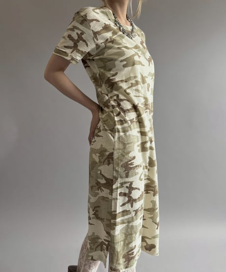 【USED】 Camouflage Pattern Long T-Shirt / 260613-007