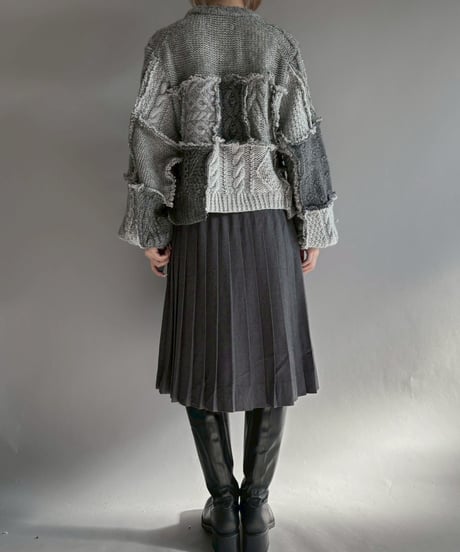 【RE;CIRCLE】 RE Aran Knit Patchwork Pullover Top / 251218-004