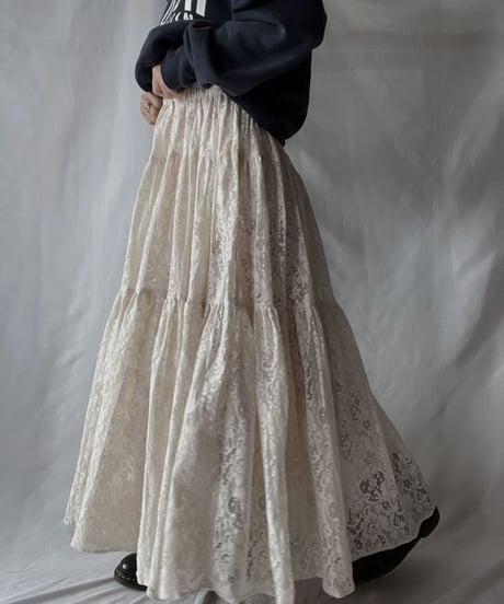 【USED】 Lace Long Skirt/211028-013