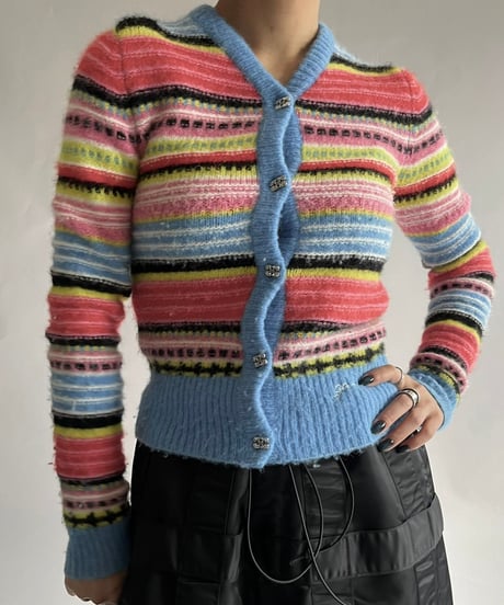 【USED】  GANNI Patterned Knit Cardigan /241214-025