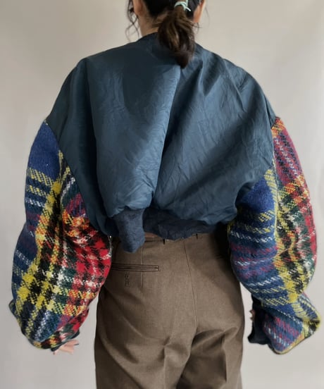 【RE;CIRCLE】 RE Short MA-1 Blanket Jacket Navy / 230112-021