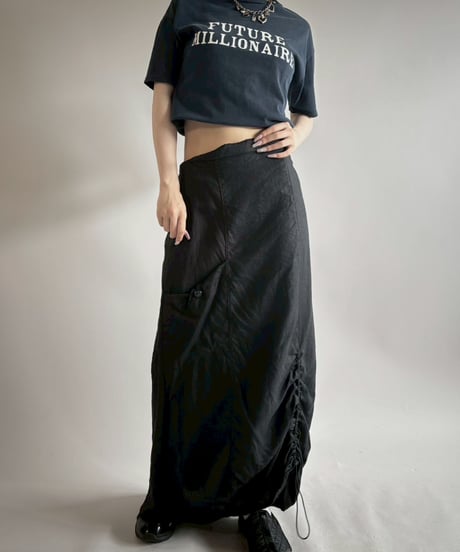 【USED】 Made in France Linen100% Pocket Design Skirt /250802-010