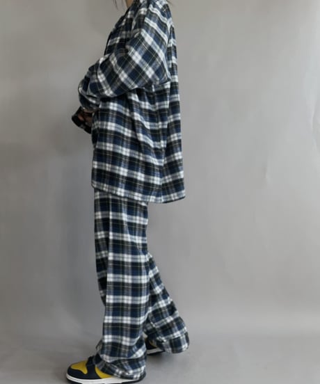 【USED】 Joseph Lyman Checked Shirt + Pants Co-ord Set / 221224-008