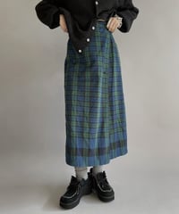 【USED】  Check Patterned Long Skirt/240127-029