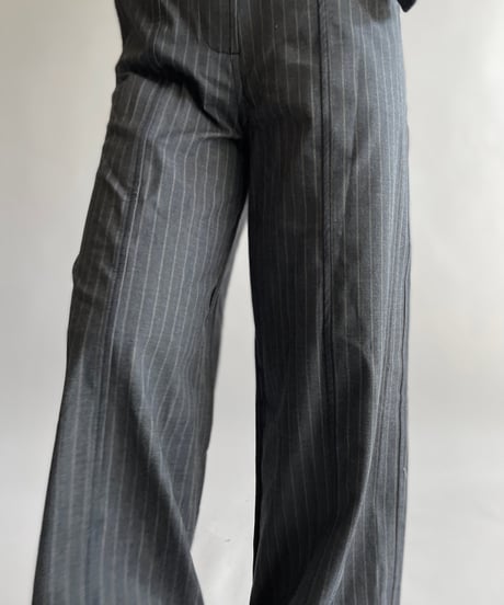 【USED】 Dead Stock GANNI Stripe Patterned Slacks Pants / 241006-022