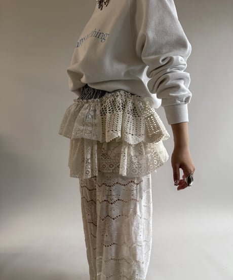 【RE;CIRCLE】 Re Crochet Stripe Skirt/ 250320-005