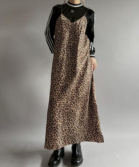 【USED】 Leopard Print Long Camisole One-Piece  /251115-020
