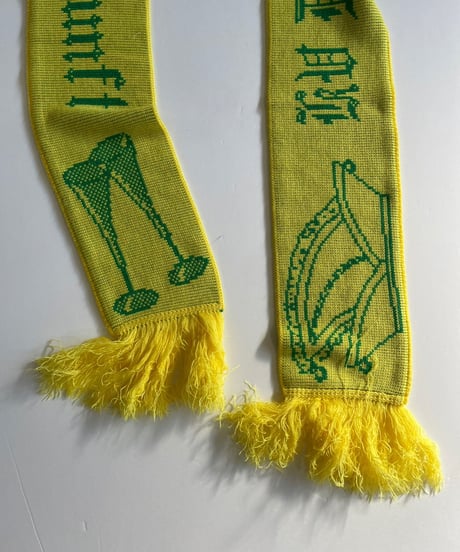 【USED】 Knit Soccer Muffler Yellow × Green / 230206-016