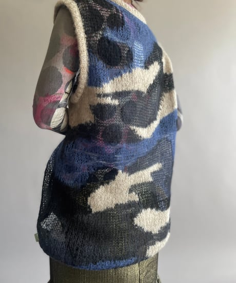 【USED】 Heaven Mohair Knit Vest /241006-013