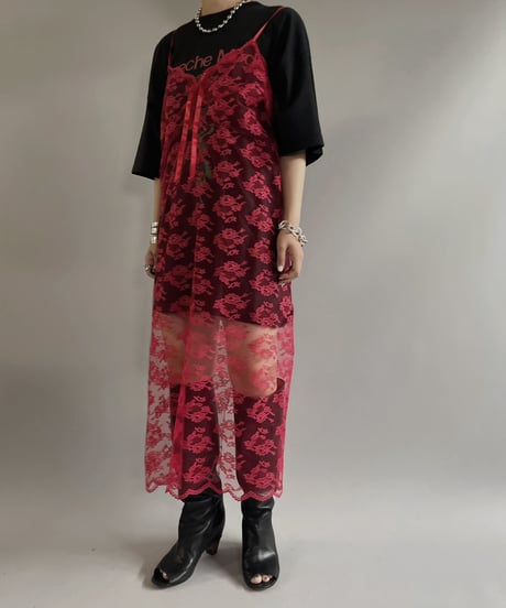 【USED】 Flower Pattern Camisole One-piece / 230701-009